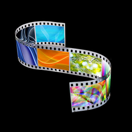 isolated image of photographic film close upの写真素材