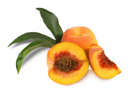 Image of ripe peaches close-upの写真素材