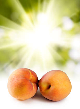Image of ripe peaches close-upの写真素材