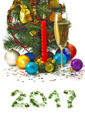 image of many Christmas decorations close upの写真素材
