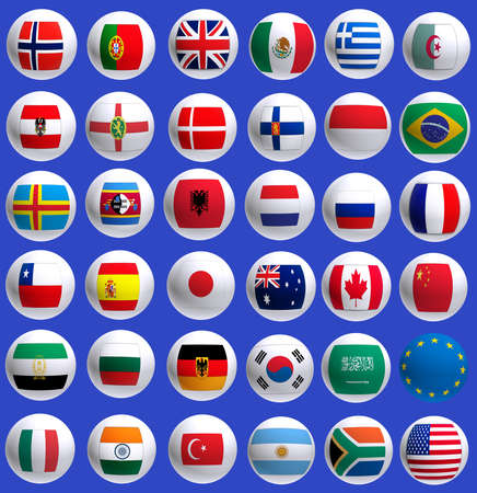 Image of flags of countries closeupの写真素材