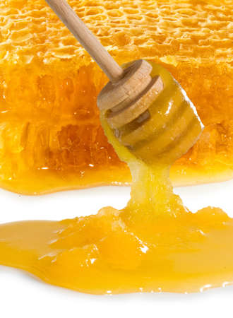 Image of honeycomb and honey close upの写真素材