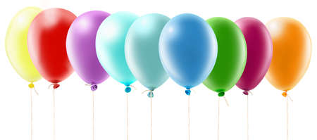 Isolated image of balloons closeupの写真素材