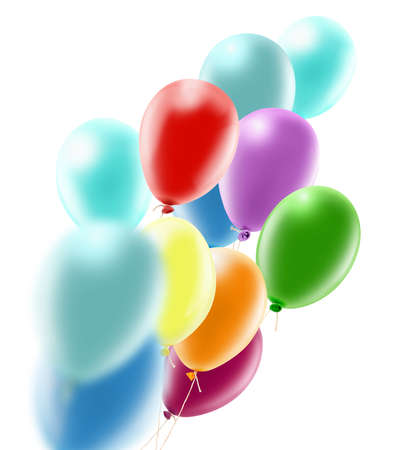 Isolated image of balloons closeupの写真素材
