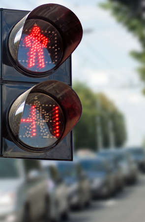 Image of traffic lights on the streetの写真素材