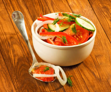 image of a tasty salad close upの写真素材