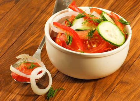 image of a tasty salad close upの写真素材
