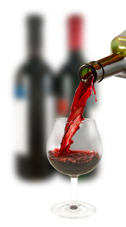 image of bottle and glass with wine close upの写真素材