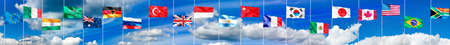 image of flags of different countries close-upの写真素材