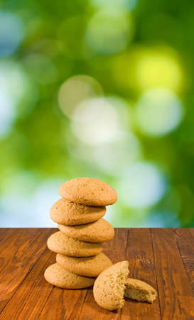 image of delicious cookies closeupの写真素材