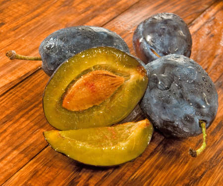 image of ripe plums closeupの写真素材
