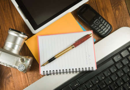 image of desktop in the office closeupの写真素材