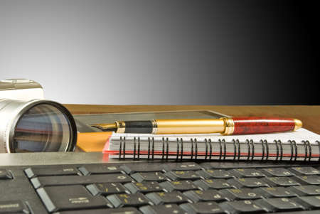 image of desktop in the office closeupの写真素材