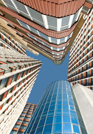 Image of skyscrapers in a city closeupの写真素材