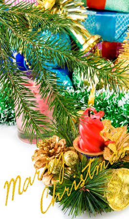 image of beautiful Christmas decorations close upの写真素材