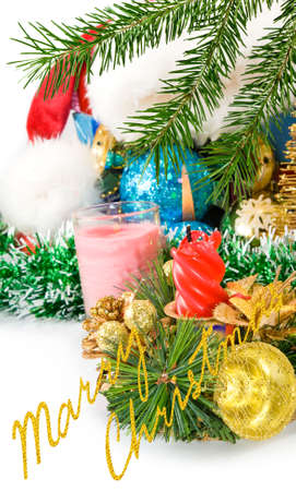 image of beautiful Christmas decorations close upの写真素材