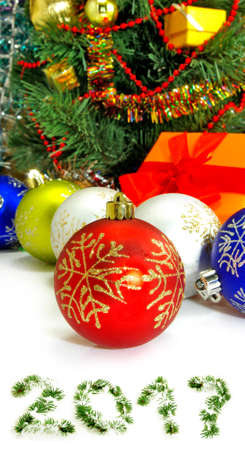 Image of Christmas decorations close-upの写真素材