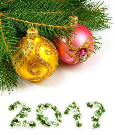 Image of Christmas decorations close-up