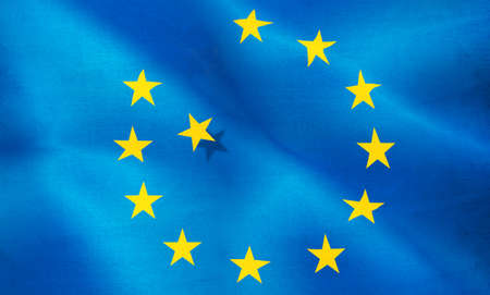 image of European Union flag breksa symbolizingの写真素材