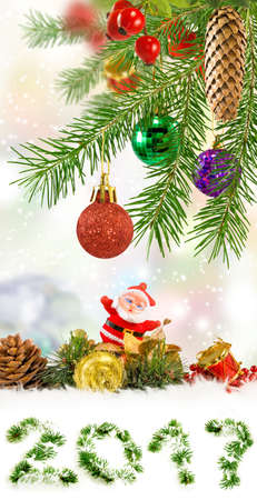 image of Christmas decorations close-upの写真素材