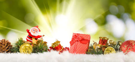 image of Christmas decorations close-upの写真素材