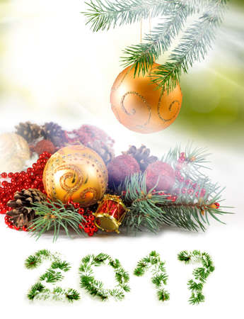 Image of Christmas decorations close-upの写真素材