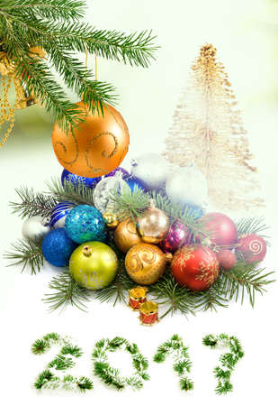 Image of Christmas decorations close-upの写真素材