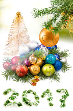Image of Christmas decorations close-upの写真素材