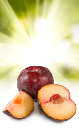 Isolated image of plum close-upの写真素材