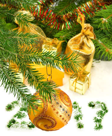 Image of Christmas decorations closeupの写真素材