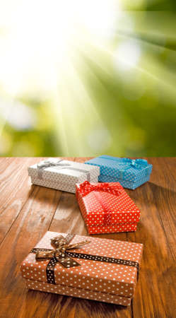 image of many gift boxes closeupの写真素材