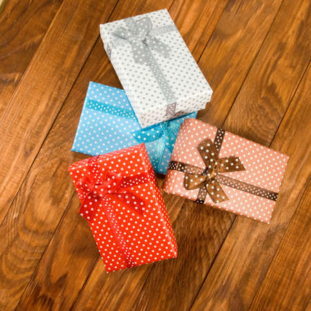image of many gift boxes closeupの写真素材
