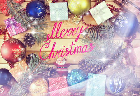 Image of Christmas decorations close-upの写真素材