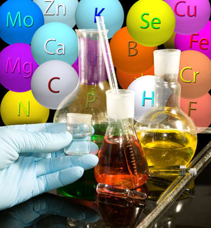 image of laboratory glassware close-upの写真素材