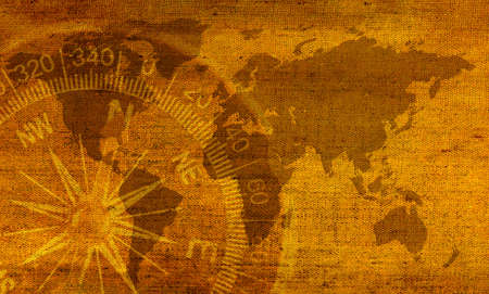 image of  compass on the map close-upの写真素材