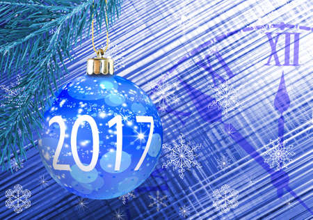 Image of Christmas tree and clock closeup.
Stylized Christmas tree and clock
Christmas greeting card on blue background.
Christmas ball.の写真素材