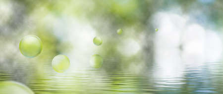 abstract image of water background closeupの写真素材