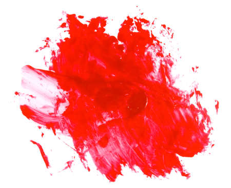 Isolated image of red paint spot close-upの写真素材