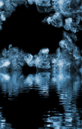 image of smoke over the water closeupの写真素材
