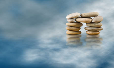 image of rock on the water closeupの写真素材