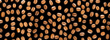 isolated image of coffee beans closeupの写真素材