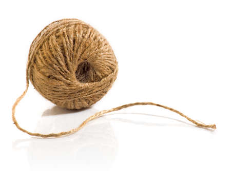 Image of rope on white background closeupの写真素材