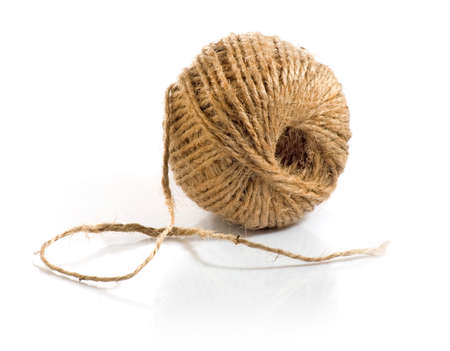 Image of rope on white background closeup