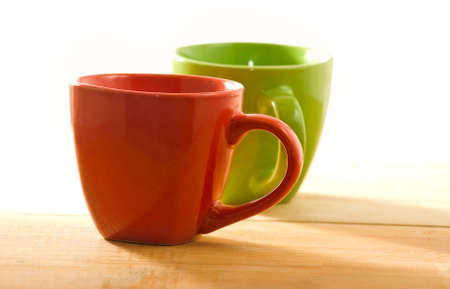 image of cups on the table closeupの写真素材