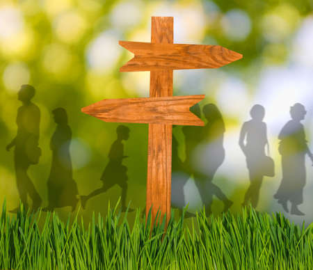 Image of arrow and peopleの写真素材