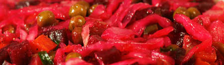 Image of vinaigretteclose-up.Delicious salad of vinaigrette for breakfast
