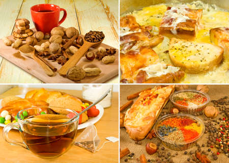 Mix of different food close-upの写真素材