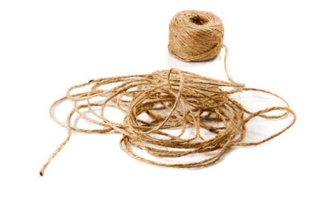 Image of rope on white background close-up