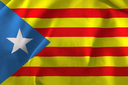 image of Catalonia flag close-up