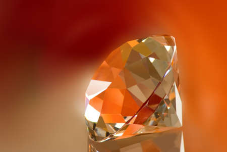image of crystal on red backgroundの写真素材